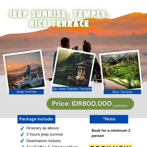 Bali Combination Package 3 Jeep Sunrise_Temple_Rice Terrace_Bali